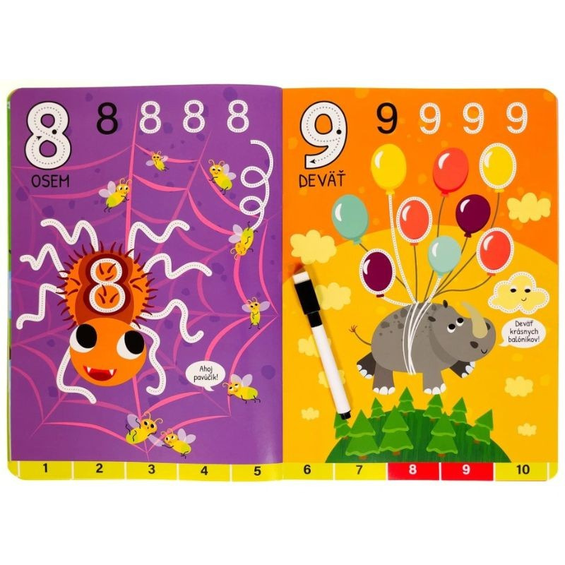 Čísla - Napíš, zmaž, zopakuj 4