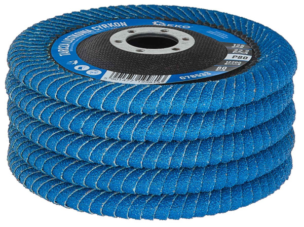Brúsny lamelový kotúč polkruhový na zvary 125 x 22,2 zrno 80 ZIRKON, GEKO 5