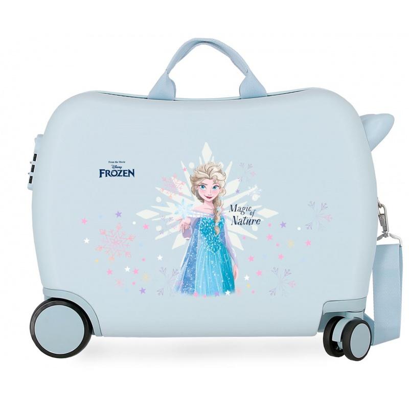 Detský cestovný kufor na kolieskach / odrážadlo DISNEY FROZEN Magic Ice Azul, 34L, 2949821