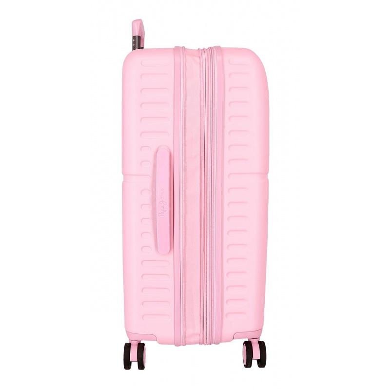 PEPE JEANS Highlight Light Pink, Cestovný kufor, 70x48x28cm, 79L, 768922C (medium exp.) 5