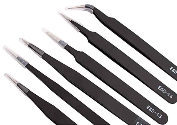 Sada antistatických nerezových pinziet, 6-dielna sada, XL-TOOLS 2