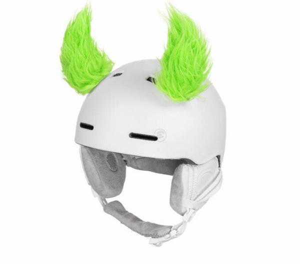 Funny Kit dekorácia na prilbu fluo zelená 1