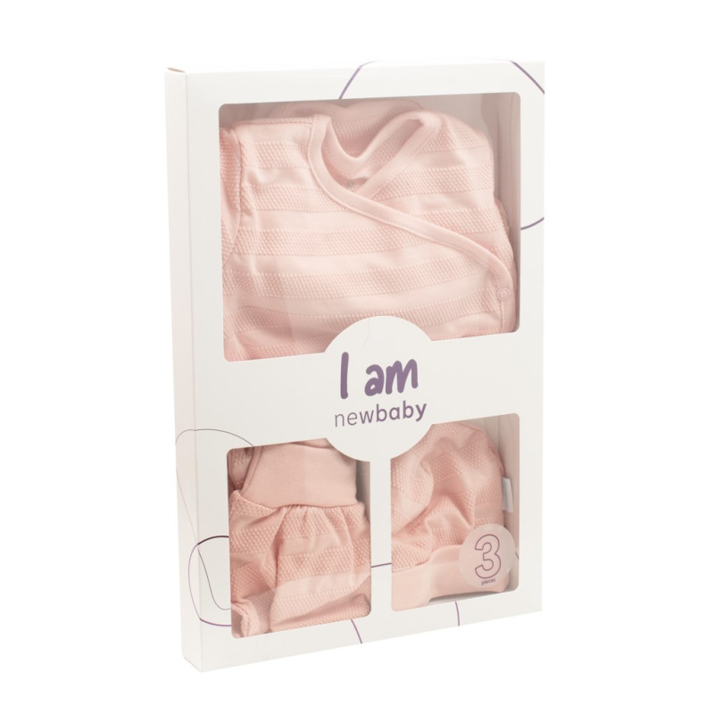 3-dielna dojčenská súpravička do pôrodnice New Baby I AM ružová 62 (3-6m) 4
