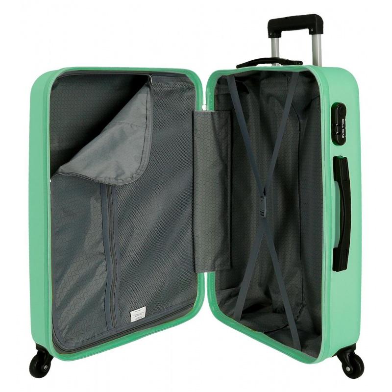JOUMMA BAGS ABS Cestovný kufor ROLL ROAD FLEX Turquesa, 65x46x23cm, 56L, 584926B (medium)
