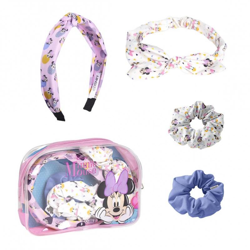 Beauty set MINNIE MOUSE 4ks (čelenky, scrunchie gumičky), 2500001945