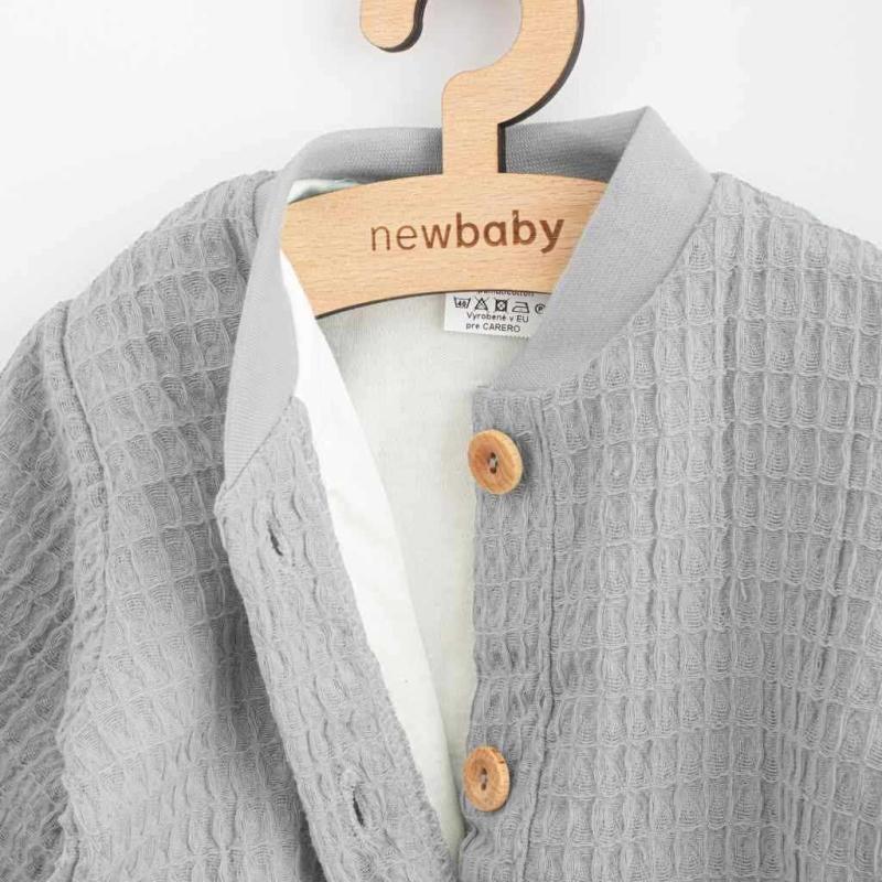 Dojčenský mušelínový kabátik New Baby Comfort clothes sivá 74 (6-9m)