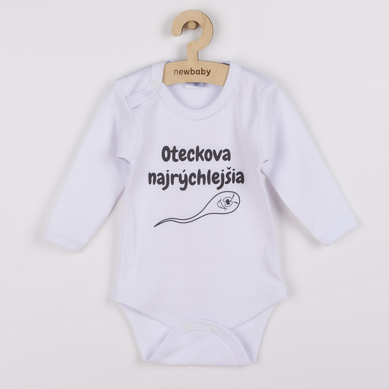 Body s potlačou New Baby Oteckova najrýchlejšia - darčekové balenie 86 (12-18m) 1