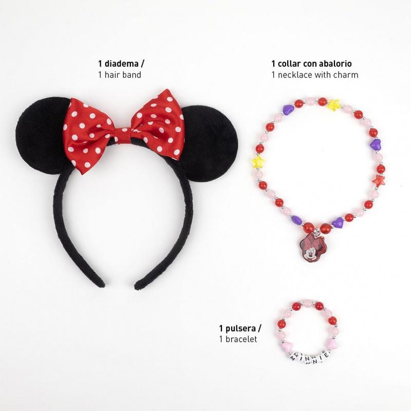 CERDÁ Beauty set MINNIE MOUSE (náhrdelník, náramok, čelenka), 2500002219