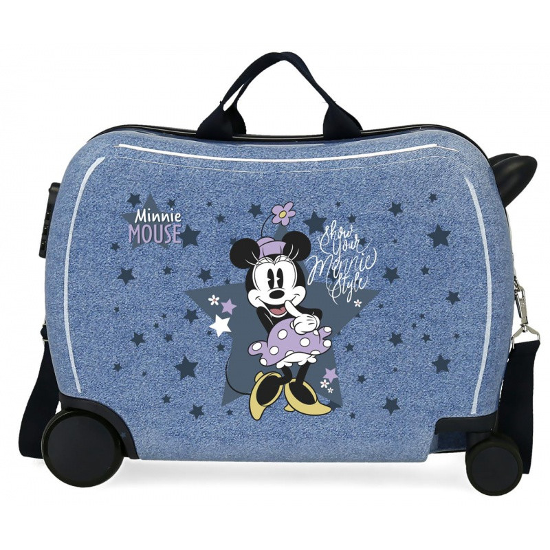 Detský cestovný kufor na kolieskach / odrážadlo MINNIE MOUSE Style, 34L, 4989821