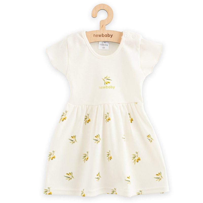 Dojčenské šaty z organickej bavlny s krátkym rukávom New Baby Olivy 56 (0-3m) 1