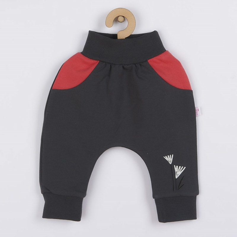 Dojčenské bavlnené tepláčky a tričko Koala Birdy tmavo ružové 56 (0-3m) 2