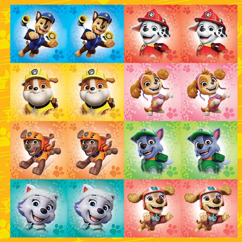 Pexeso v zošite Labková patrola 1