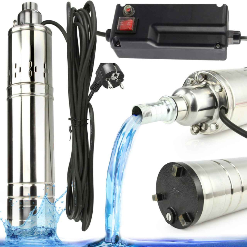 Čerpadlo na vodu ponorné, 230V/50Hz, 28,5l/min, výtlak 70 m, 1100W, priemer 10cm, MAR-POL