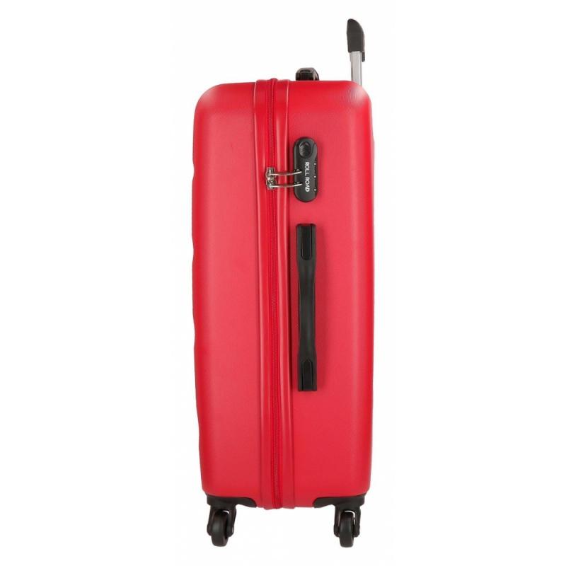 ROLL ROAD Flex Red, Sada ABS cestovných kufrov, 55-65-75cm, 5849464