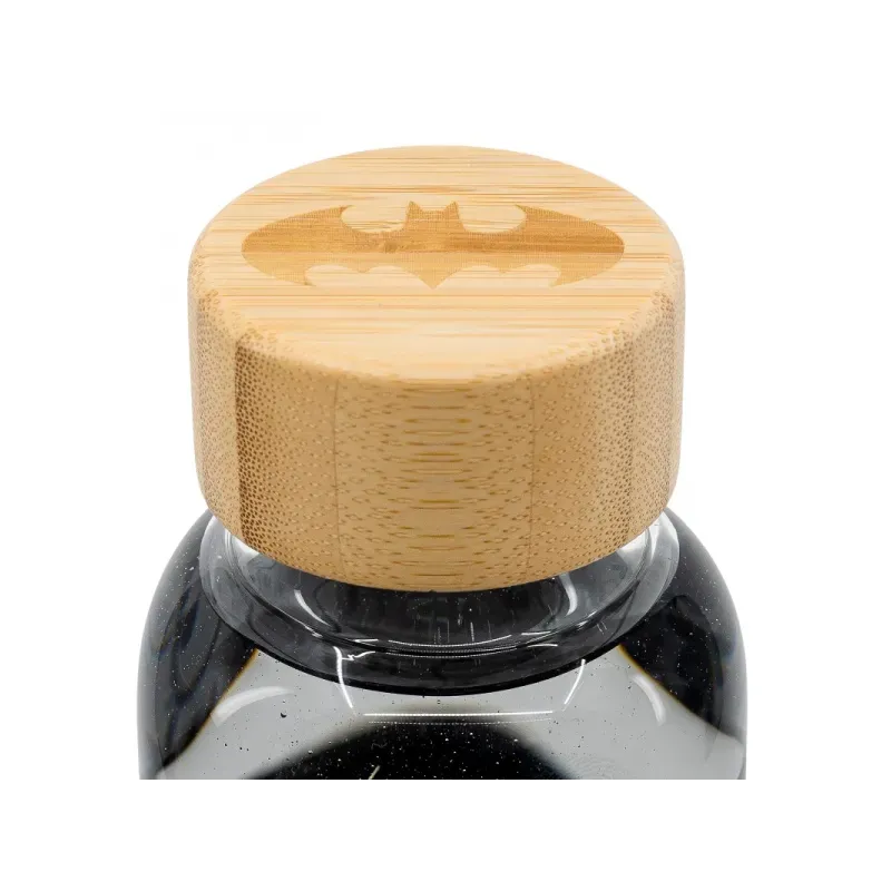 Sklenená fľaša so silikónovým povrchom BATMAN 585ml, 85513