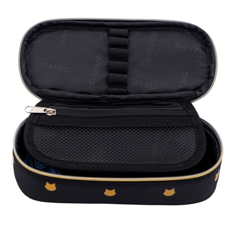 Jednokomorový peračník / puzdro AstraBAG FLUFFY KITTY BLACK, AC6, 503025028 5