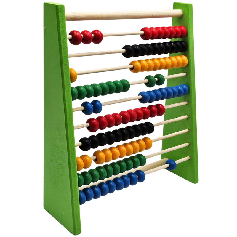 Drevené počítadlo zelené