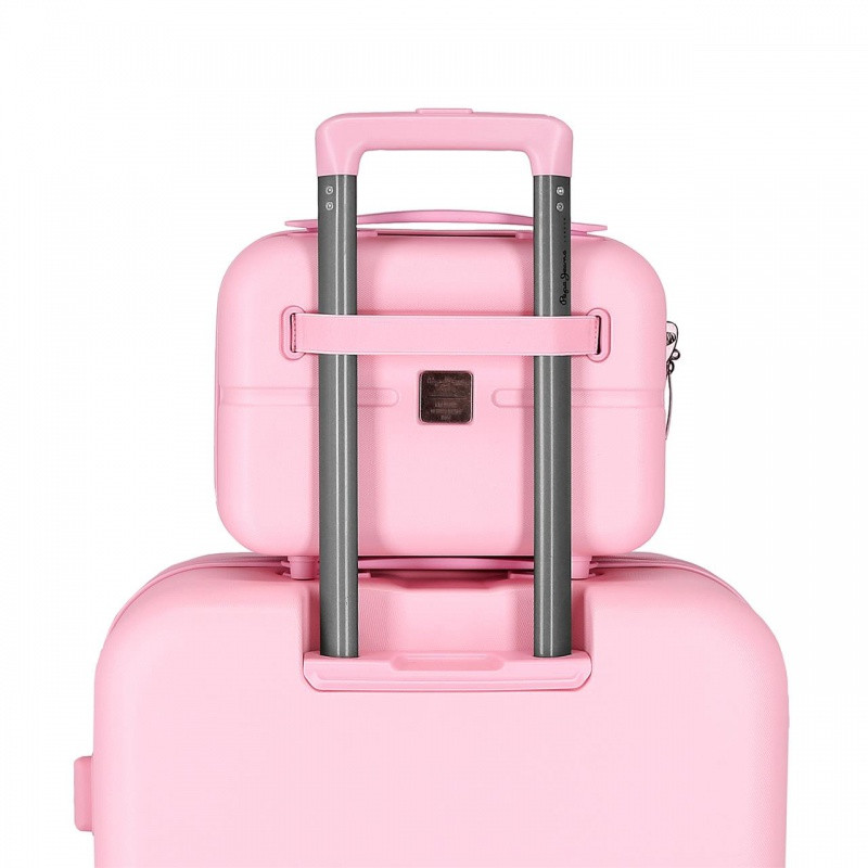 PEPE JEANS Highlight Light Pink, Cestovný kozmetický kufrík, 21x29x15cm, 768392C 8