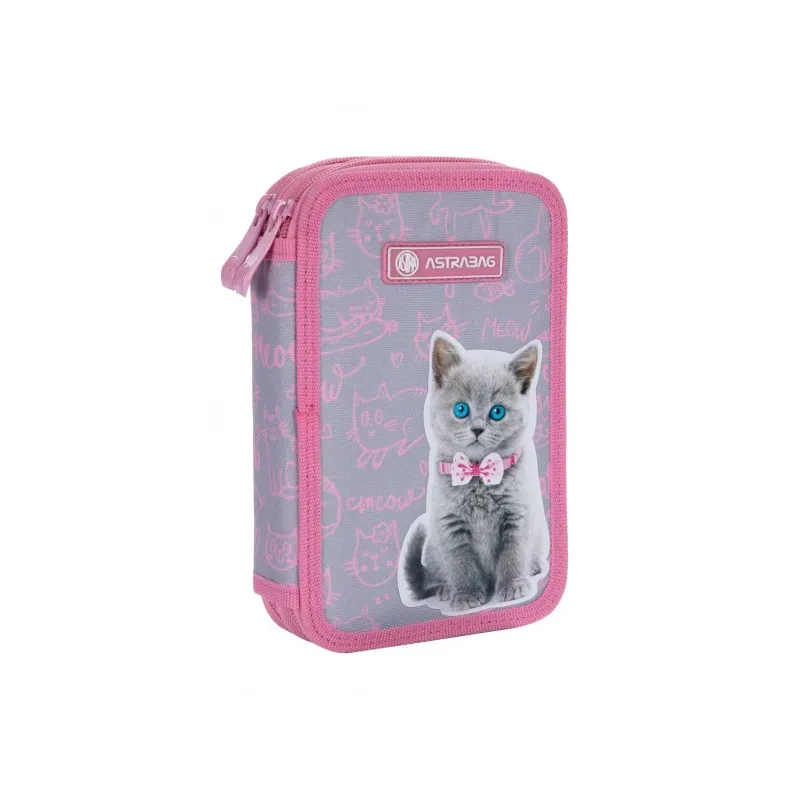 ASTRA ASTRABAG, Dvojposchodový peračník bez náplne PINK KITTY, AC2, 503022050