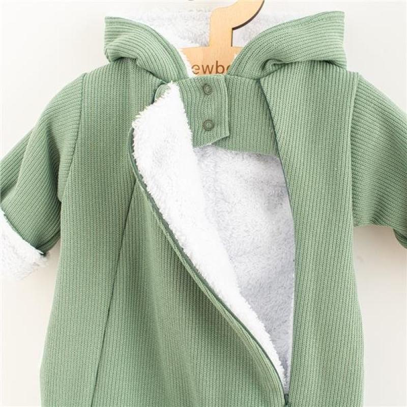 Dojčenská kombinéza s kapucňou New Baby Frosty mint 80 (9-12m)