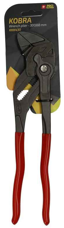 Kliešte nastaviteľné KOBRA 300 mm, čelusť 0-68 mm, PRO-TECHNIK 3
