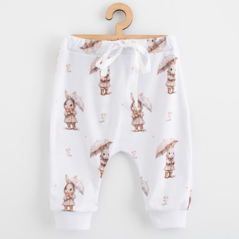 Detské bavlnené nohavice Jogger New Baby For Babies bunny 68 (4-6m)