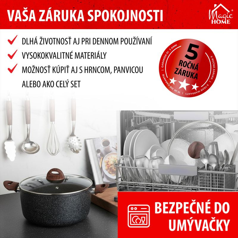 Pokrievka MagicHome Black Marble Line, sklenená, 26 cm 5