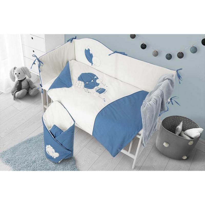 5-dielne posteľné obliečky Belisima Ballons 90/120 modré