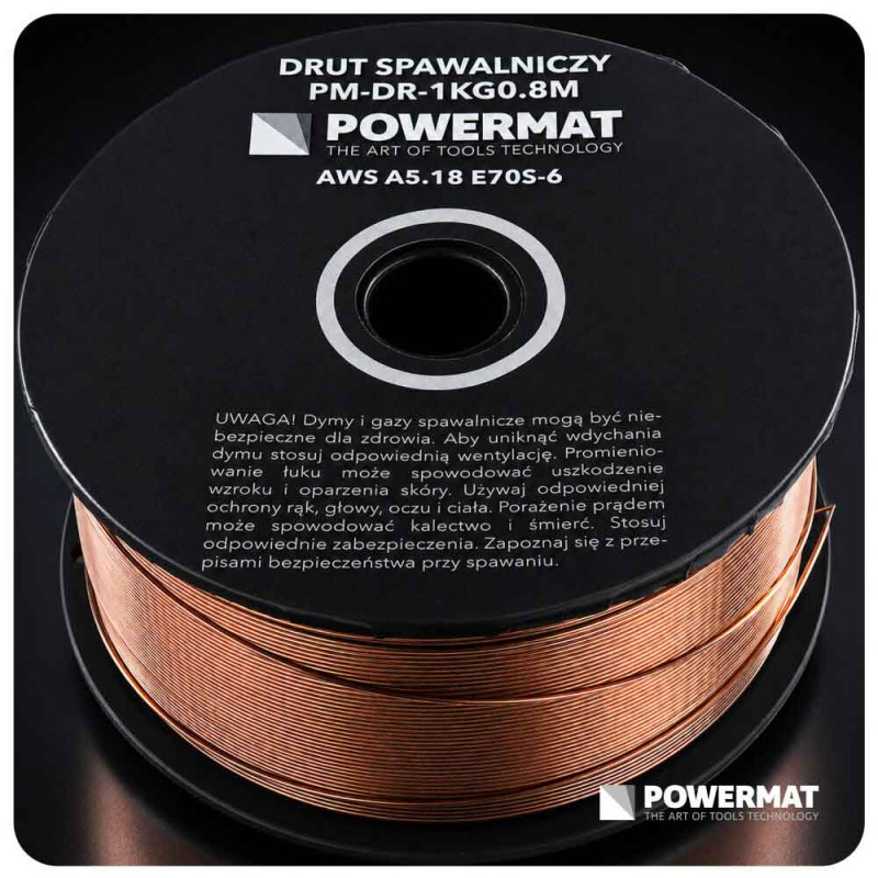 Drôt zvárací SG2 s medeným povlakom 0,8 mm, cievka 1kg, POWERMAT 5