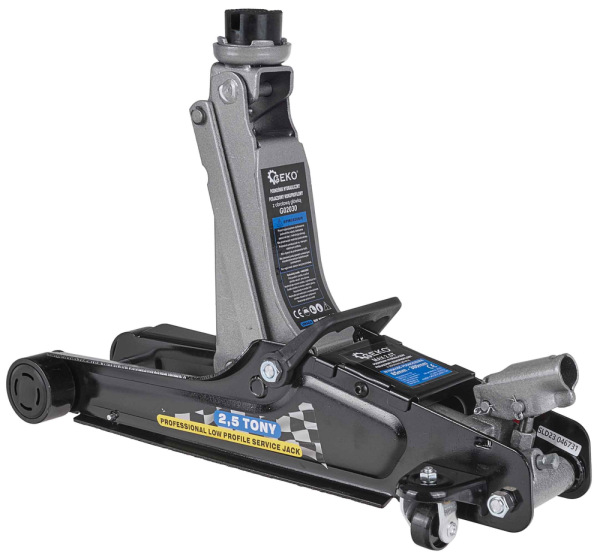 Zdvihák hydraulický pojazdný nízky 2.500 kg, 85-380 mm, kufrík, GEKO 6