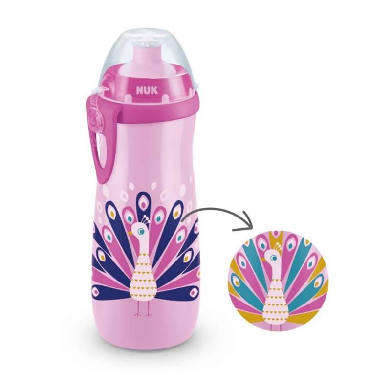 Detská fľaša NUK Sports Cup Peacock 450 ml