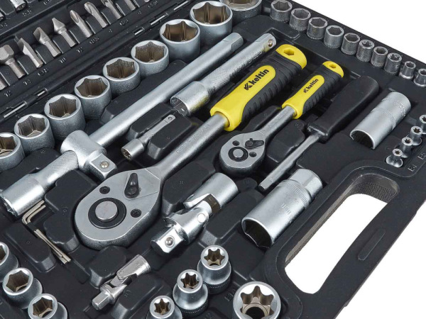 Gola sada 1/4" a 1/2", 108-dielna v plastovom kufri, KELTIN 3