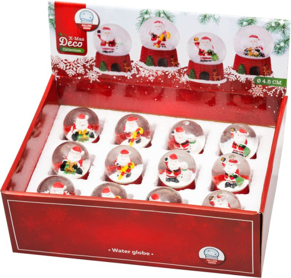 Snežítko Santa a snehuliak, 5,5x5,5x8 cm, Sellbox 12ks 2