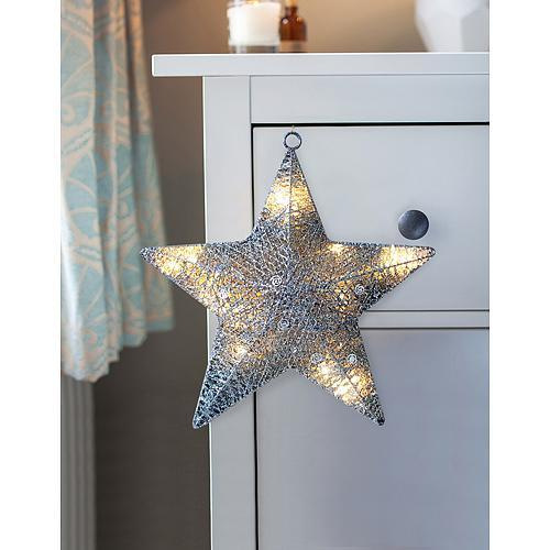 Hviezda MagicHome Vianoce, 20 LED, 30x6 cm, 3xAA, interiér