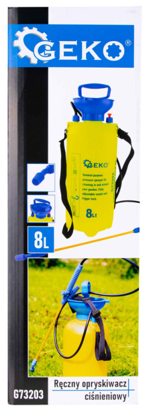 Postrekovač ručný tlakový 8 litrov, GEKO 2