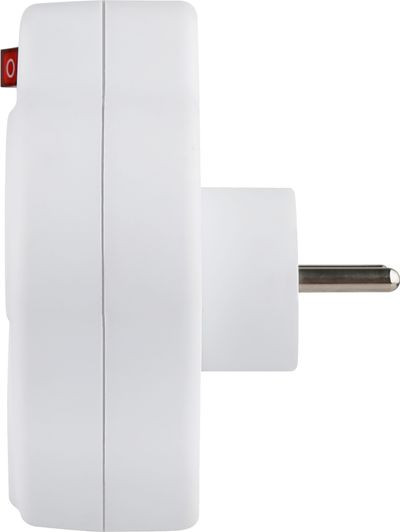 Zásuvka Strend Pro, rozbočovacia, rozdvojka, biela, 2x 16 A, USB A+C, vypínač 3