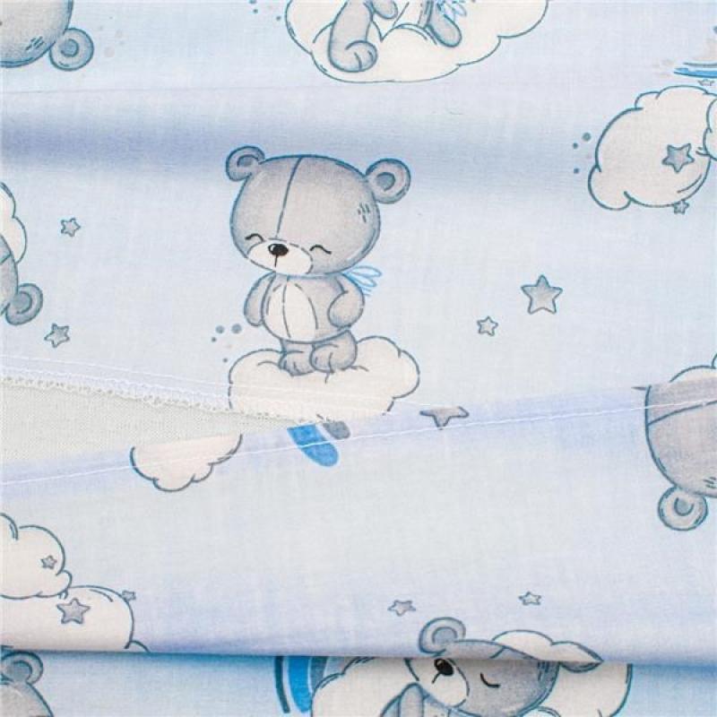 Poťah na detský vankúš - klin New Baby BASIC 30x37cm bear blue