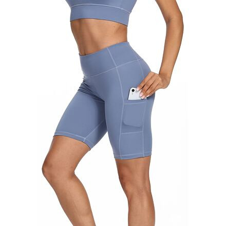 Yoga Sporty krátke športové legíny modrá 2