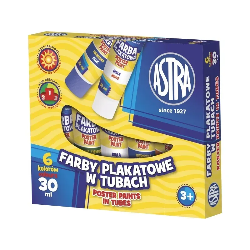 ASTRA Temperové farby v tube 6x30ml, 83119900