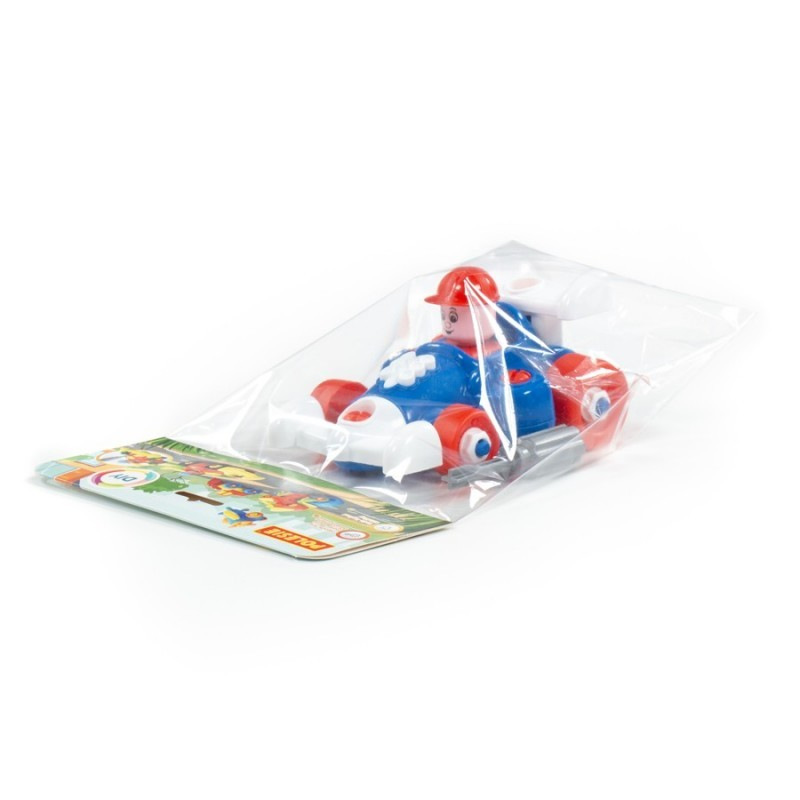 Rozoberateľná stavebnica Závodné auto, 22 dielov 2