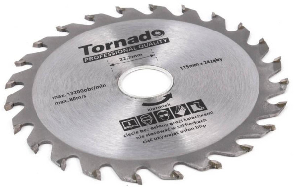 Pílový kotúč s SK plátkami 125x1,8x22,2 z24,TORNADO
