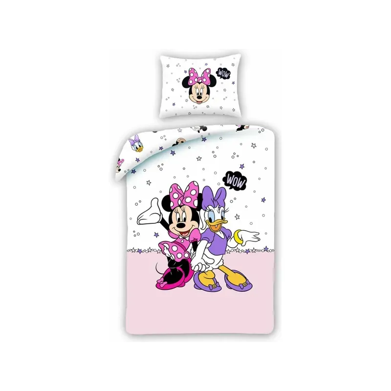 Obojstranné bavlnené obliečky MINNIE MOUSE, 140/200+70/90, MN380BL