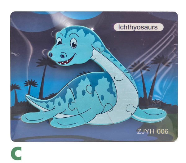 Drevené puzzle Dinosaurus 3