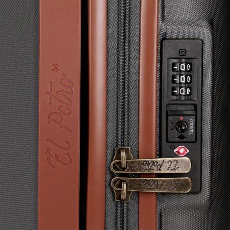 JOUMMA BAGS ABS Cestovný kufor 55x40x20cm, 38L, EL POTRO Ocuri Grey, 5128721 (small)