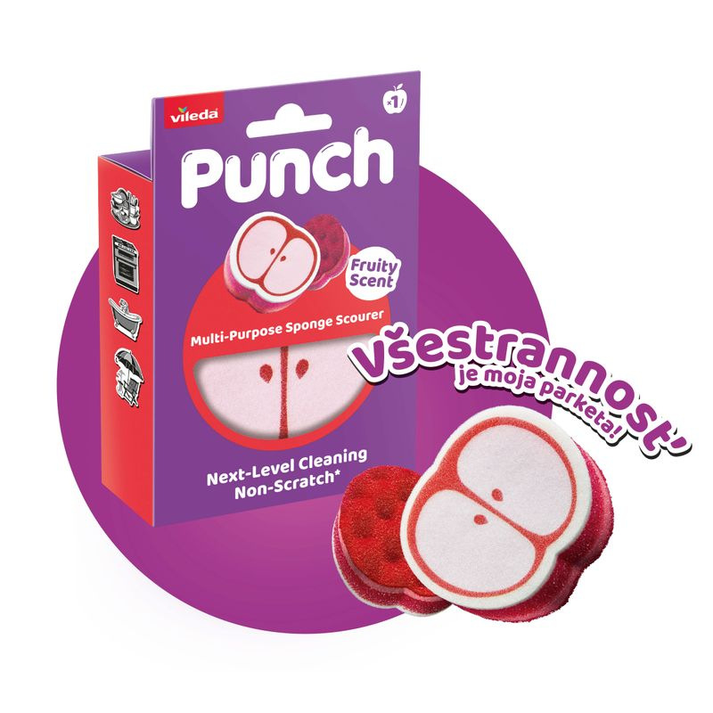 Hubka Vileda Punch, jablko
