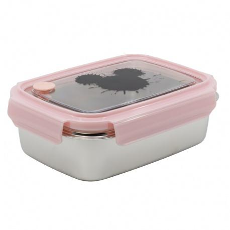 STOR Nerezová dóza / krabička na jedlo MICKEY MOUSE Pink Hermetico, 1020ml, 03930
