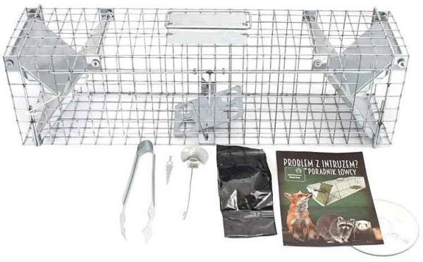 Pasca na kuny, potkany a norky, 82x17x20cm, dvojvchodová, XL-TOOLS 2