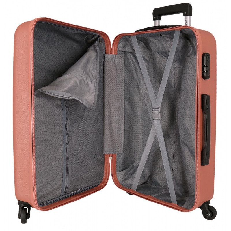 ROLL ROAD Flex Nude, ABS Cestovný kufor, 65x46x23cm, 56L, 584926C (medium) 4