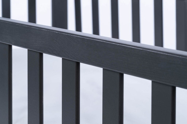 Detská posteľ so zábranou Drewex Nidum 140x70 cm grafit 3