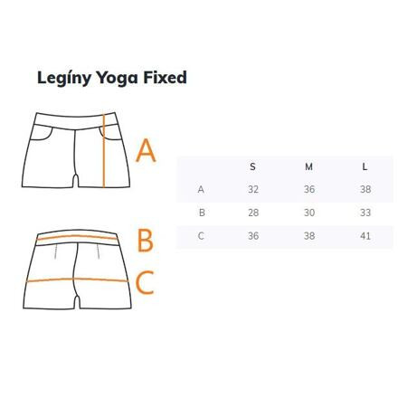 Yoga Fixed krátke legíny aqua 3